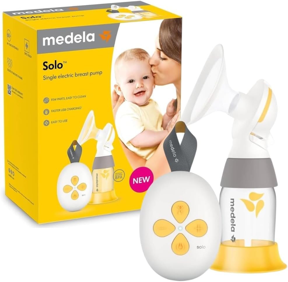New Medela Solo Breast Pump – Lightweight and Easy to use Single Electric Breast Pump with Flex Shields, Providing More Comfort and expressing More Milk