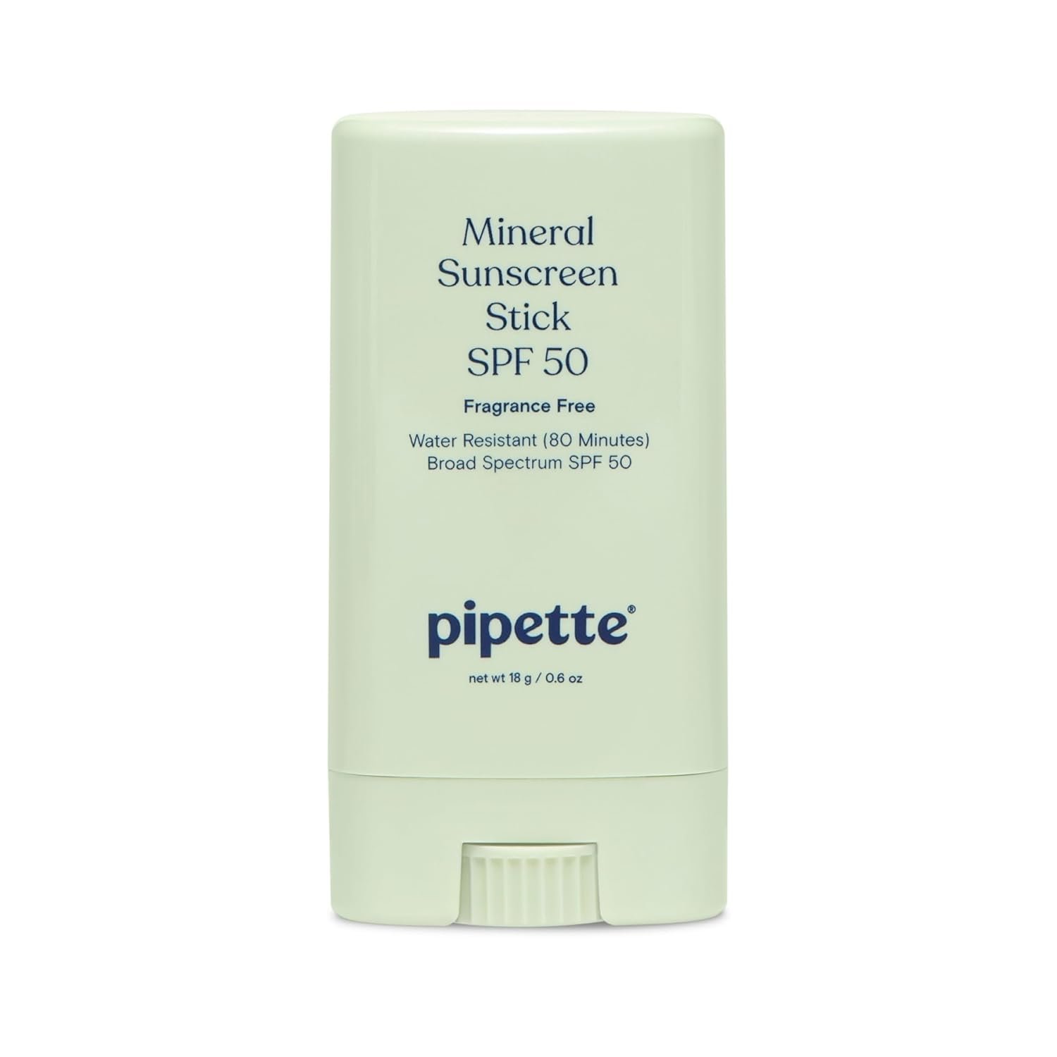 Pipette Baby Mineral Sunscreen Stick SPF 50, 0.6 oz, Water-resistant Non-nano Zinc Oxide Mineral Sunscreen, UVB/UVA Sunblock for Kids & Sensitive Skin, Travel Size Sun Protection
