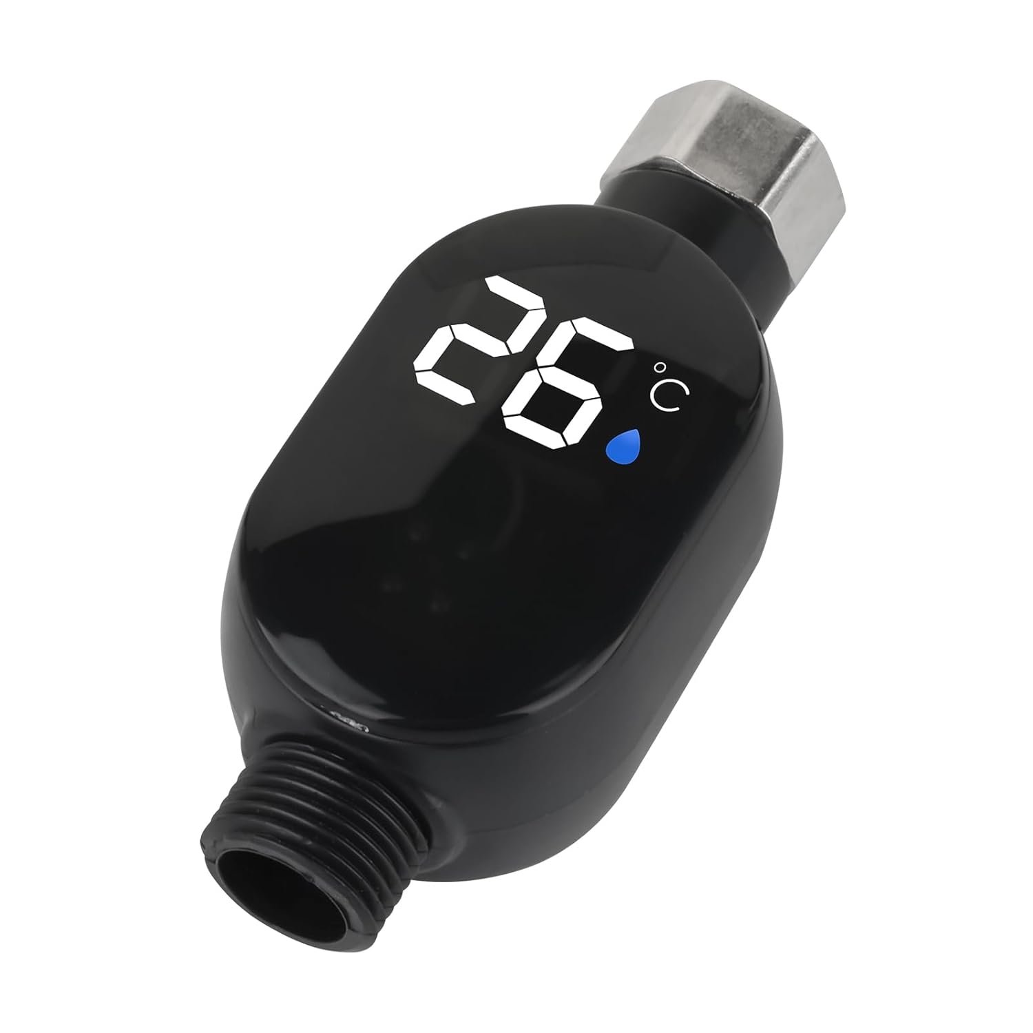 Shower Thermometer,Water-Powered Shower Head LED Temperature Display,Smart Instant Read Digital Bath Thermometer