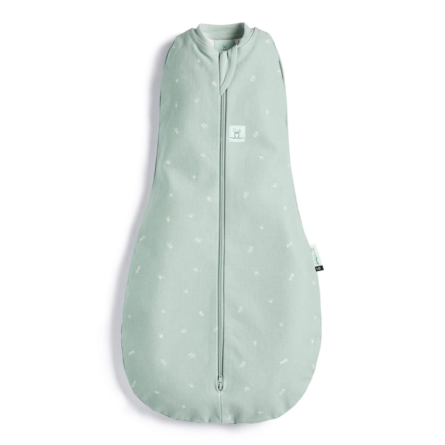 ergoPouch Cocoon Swaddle Sack 1.0 TOG – Baby Sleep Sack, Gentle Snug Fit Helps Calm Startle Reflex, Ideal for Arms In/Out Sleeping, Soft Breathable Fabric for Better Sleep (0-3 Months, Sage)