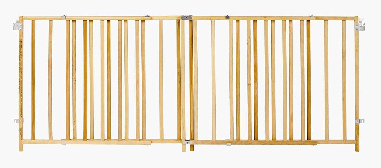 Toddleroo by North States – Extra-Wide Swing Wooden Baby Gate: Extra Wide Baby Gate for Large Openings – Adjustable 60 to 103 Inches Wide – 27 Inches Tall