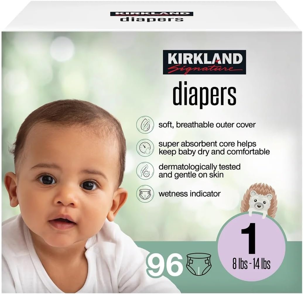 Kirkland Signature Diaper, Size 1, 96 Count