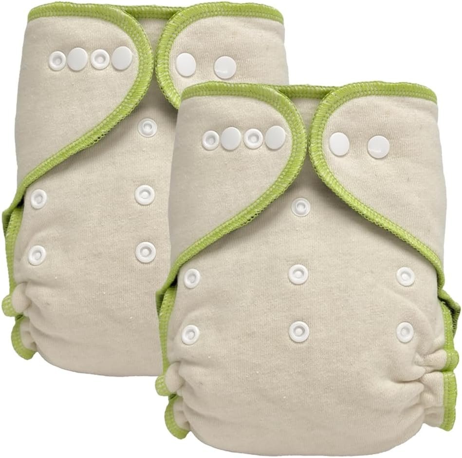 EcoAble Baby Stay-Dry Hemp Night Fitted Cloth Diaper, One Size (Pack of 2)