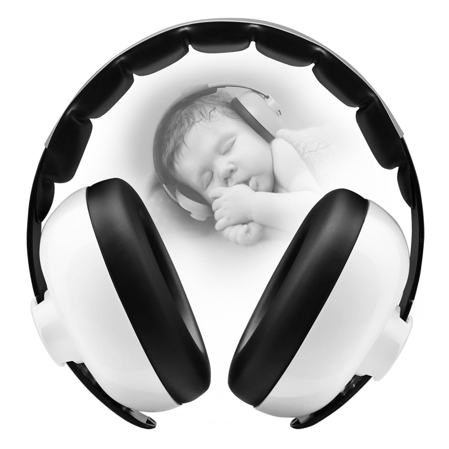 BBTKCARE Baby Headphones Noise Cancelling Headphones for Babies for 3 Months to 3 Years – white