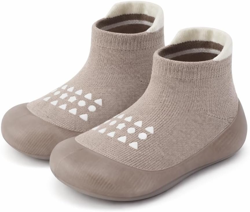 VIFUUR Baby Sock Shoes Boys Grils Sneakers Infant Slipper Socks Toddler First Walking Shoes Non-Slip Rubber Sole for Babies 6 9 12 18 24 Months