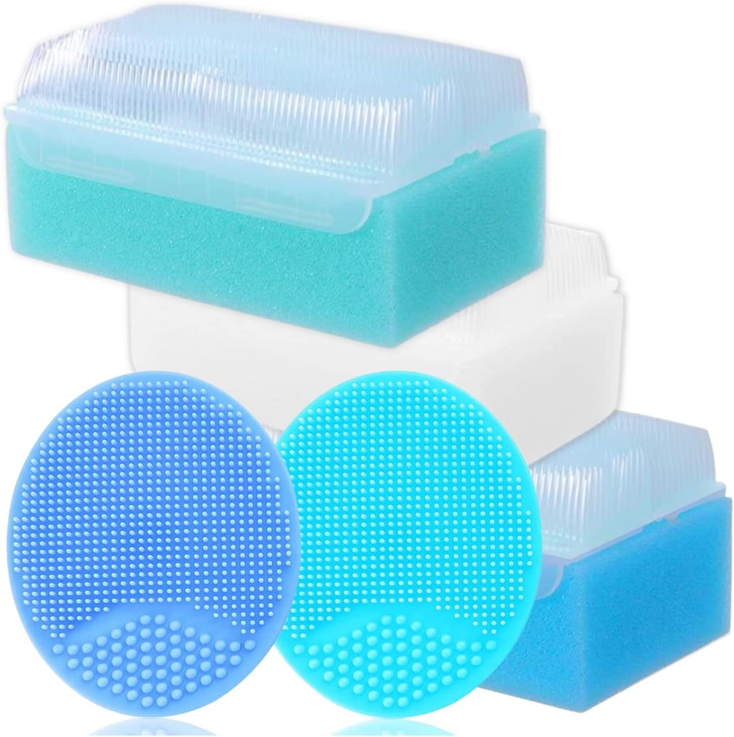 Cradle Cap Brush for Babies – Baby Sponge for Bathing Newborn Bath Essentials | Cradle Cap Treatment | Baby Bath Sponges for Newborns (5-Pack)