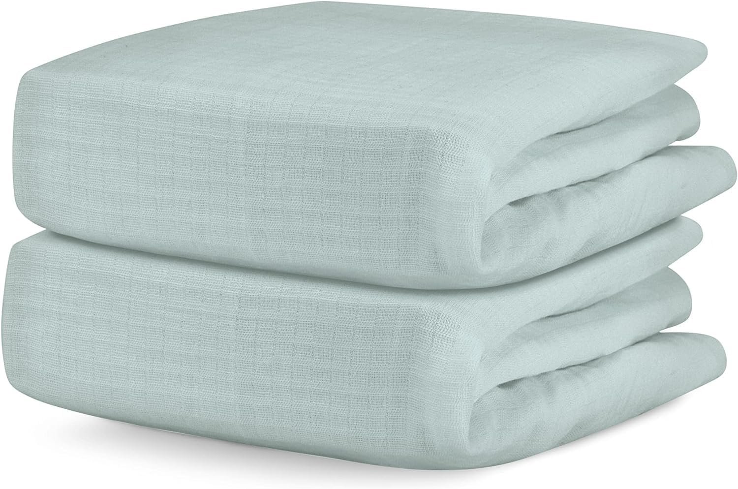 Newton Baby Fitted Crib Sheet (2-Pack) – Ultra Breathable and Soft, Organic Cotton, Fits All Standard Cribs, Sage