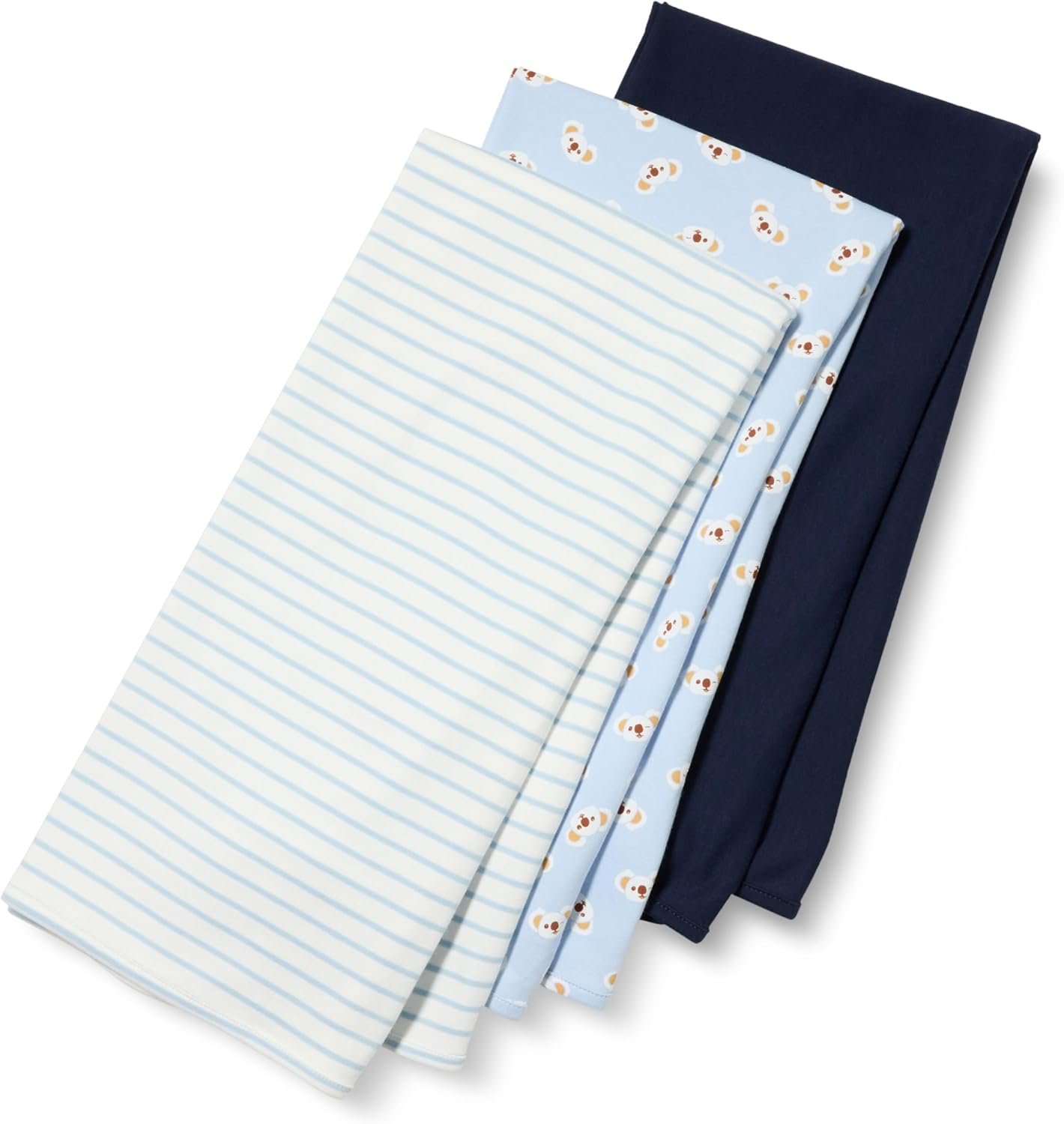 Amazon Essentials Unisex Babies’ Swaddle Blankets for Boys and Girls, Pack of 3