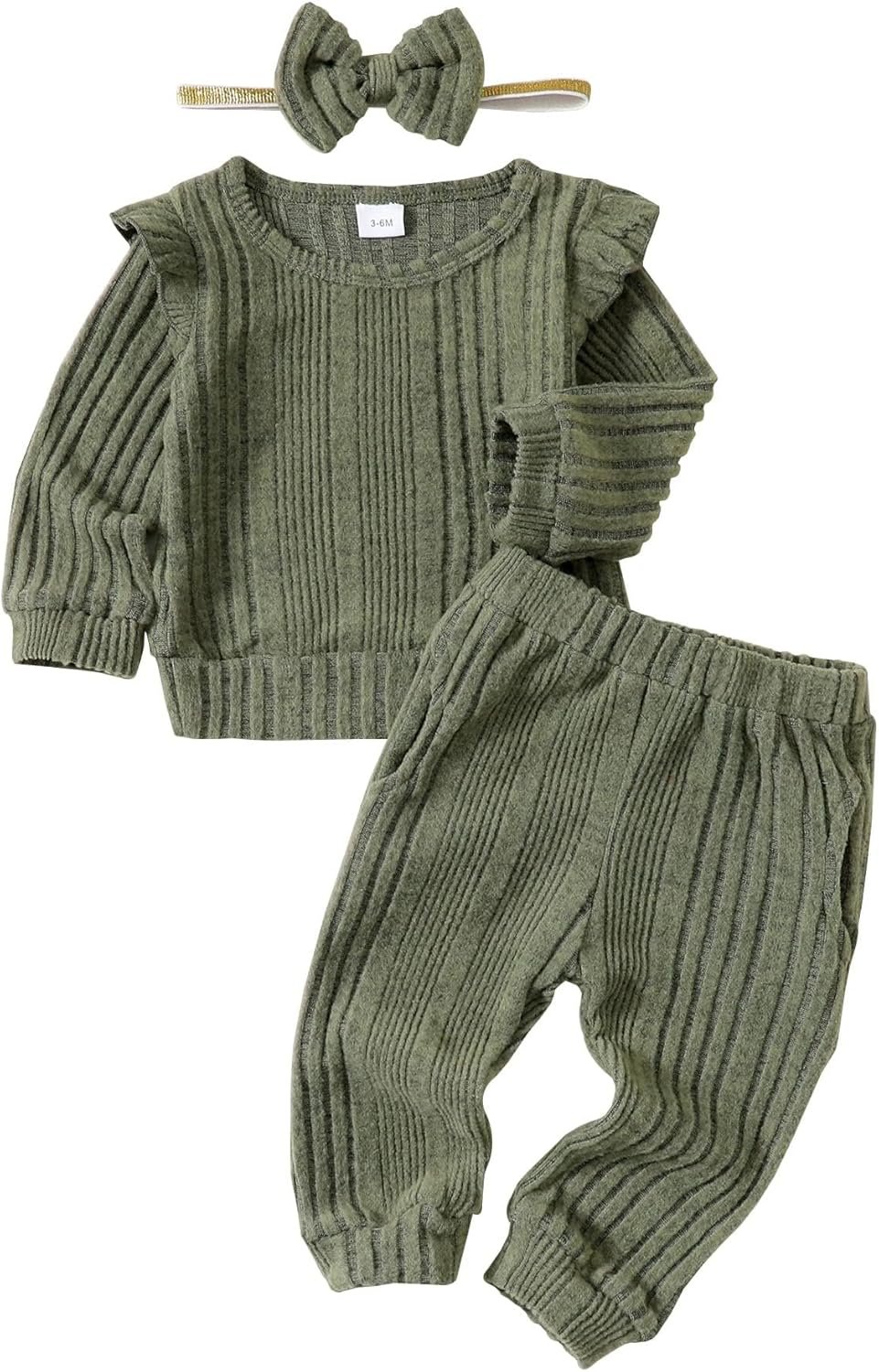 Mioglrie Toddler Baby Girl Clothes Fall Winter Sweatsuit Newborn Sweatshirt Sweat Pant Sets Outfits Infant Girls Clothing