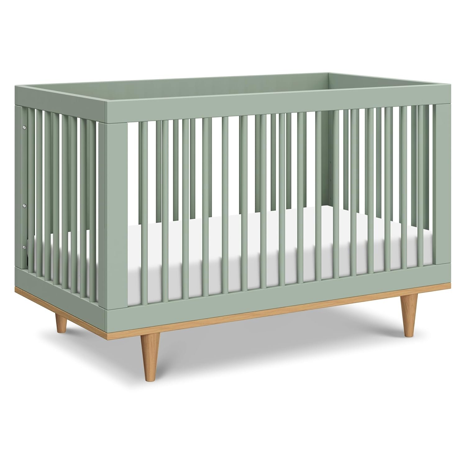 Davinci Marley 3-in-1 Baby Crib Convertible to Toddler Bed & Daybed – Easy to Assemble Wooden Crib – GREENGUARD Gold Certified – 4 Adjustable Heights – Conversion Kit Sold Separately, Light Sage
