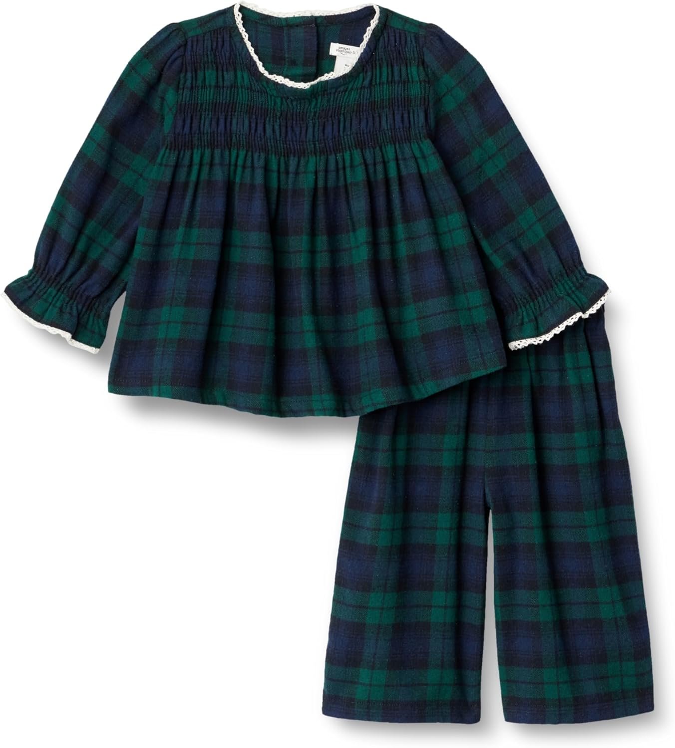 Amazon Essentials x Sofia Grainge Toddler and Baby Girls’ Long Sleeve Flannel Set
