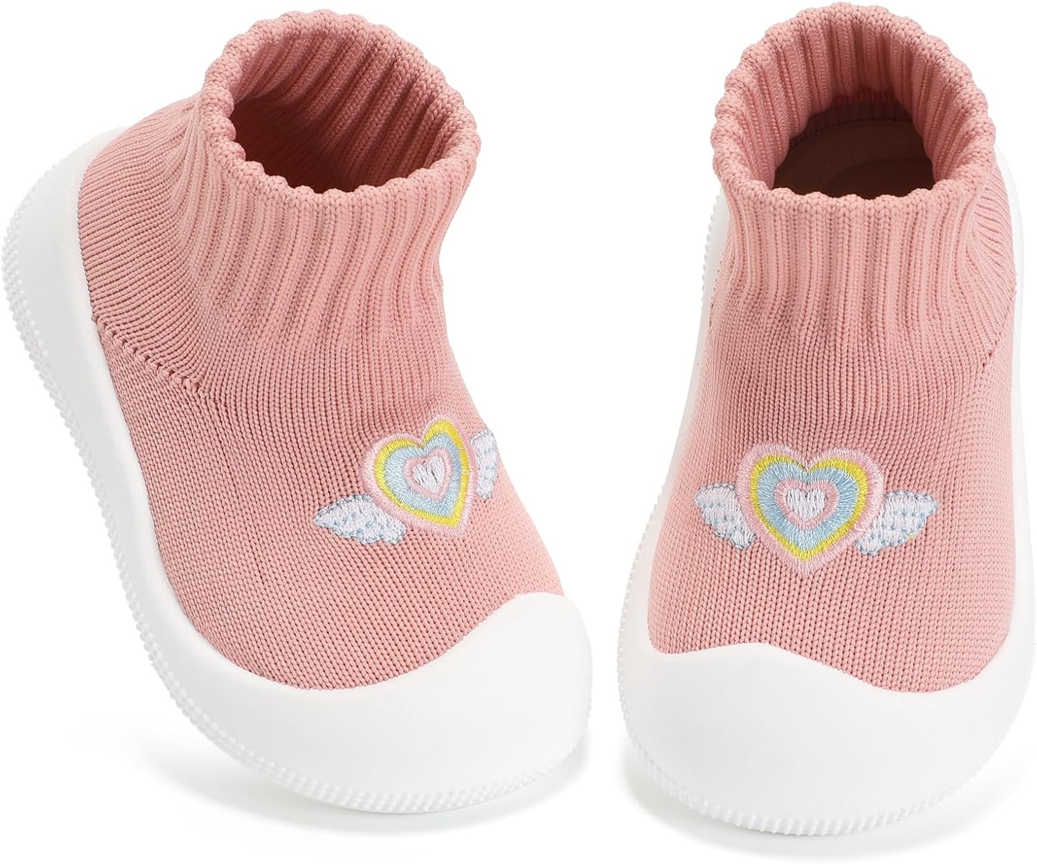 STQ KIDS Wide Toe Box Baby Sock Shoes Soft Sole Infant First Walking Shoe Non-Slip Slippers Lightweight Sneakers for Baby Boys Girls