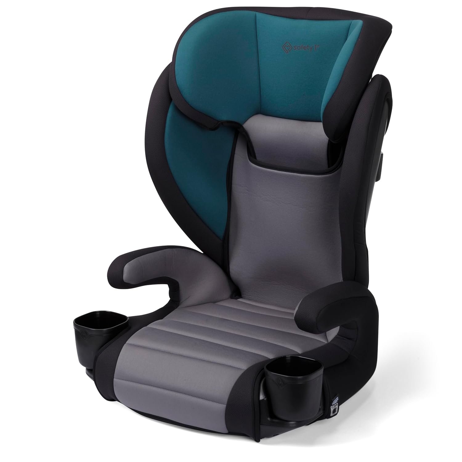Safety 1st Grow and Go 2-in-1 Booster Car Seat with ComfortWings, Converts High-Back to Backless, 19″ Wide, Fits 3 Across, Lightweight, Foldable, Easy-Clean, Cup Holders, 40-100 lbs, Sea Serpent