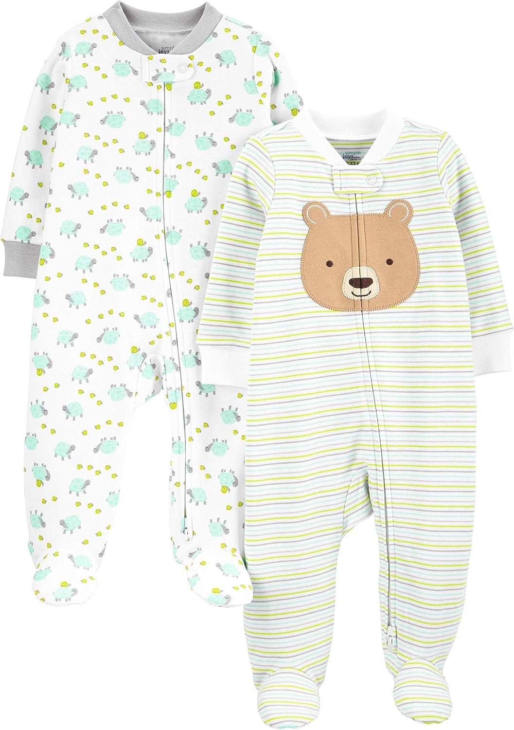 Simple Joys by Carter’s Baby Neutral 2-pack Cotton Footed Sleep and Play