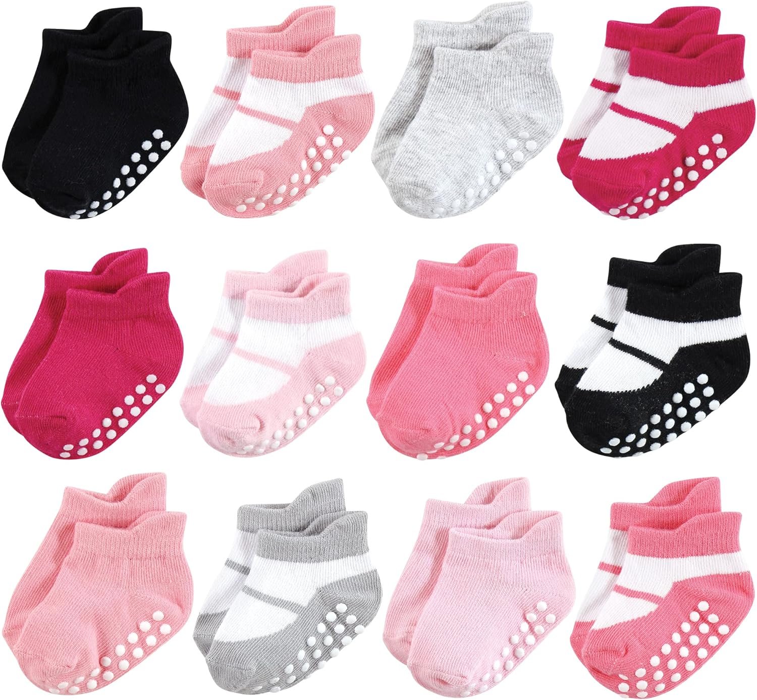 Hudson Baby Unisex Baby Non-Skid No-Show Socks