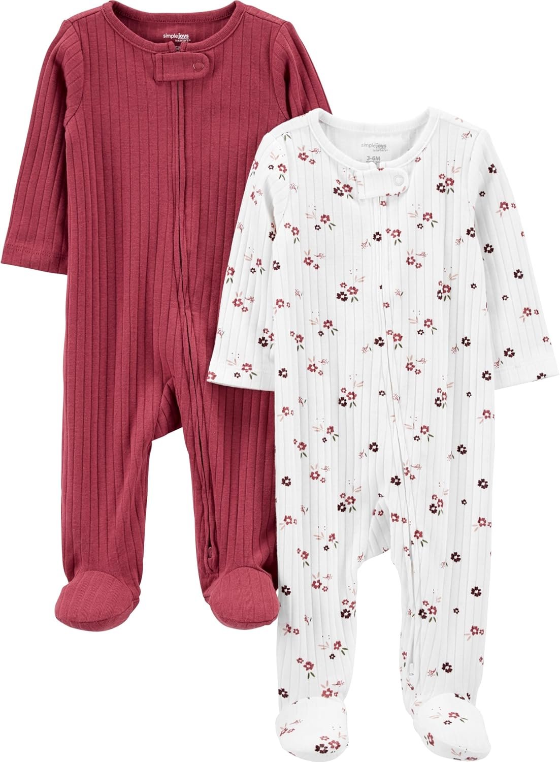 Simple Joys by Carter’s Baby Boys’ 2-pack 2-way Zip Textured Sleep and Play