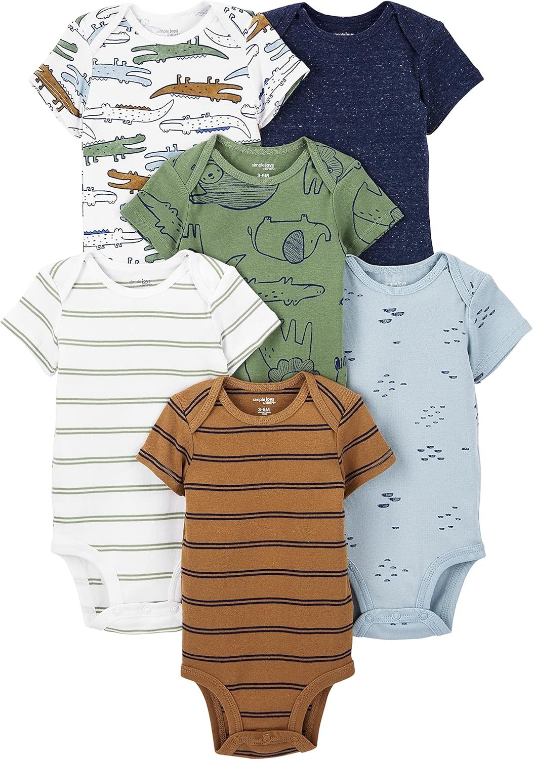 Simple Joys by Carter’s Baby-Boys 6-Pack Short-Sleeve Bodysuit