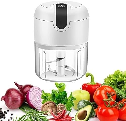 Deepcrush Electric Garlic Chopper & Vegetable Dicer – 3-in-1 Automatic Garlic Peeler, Mincer, and Baby Food Maker, Compact Kitchen Chopper with Smart Processor Function