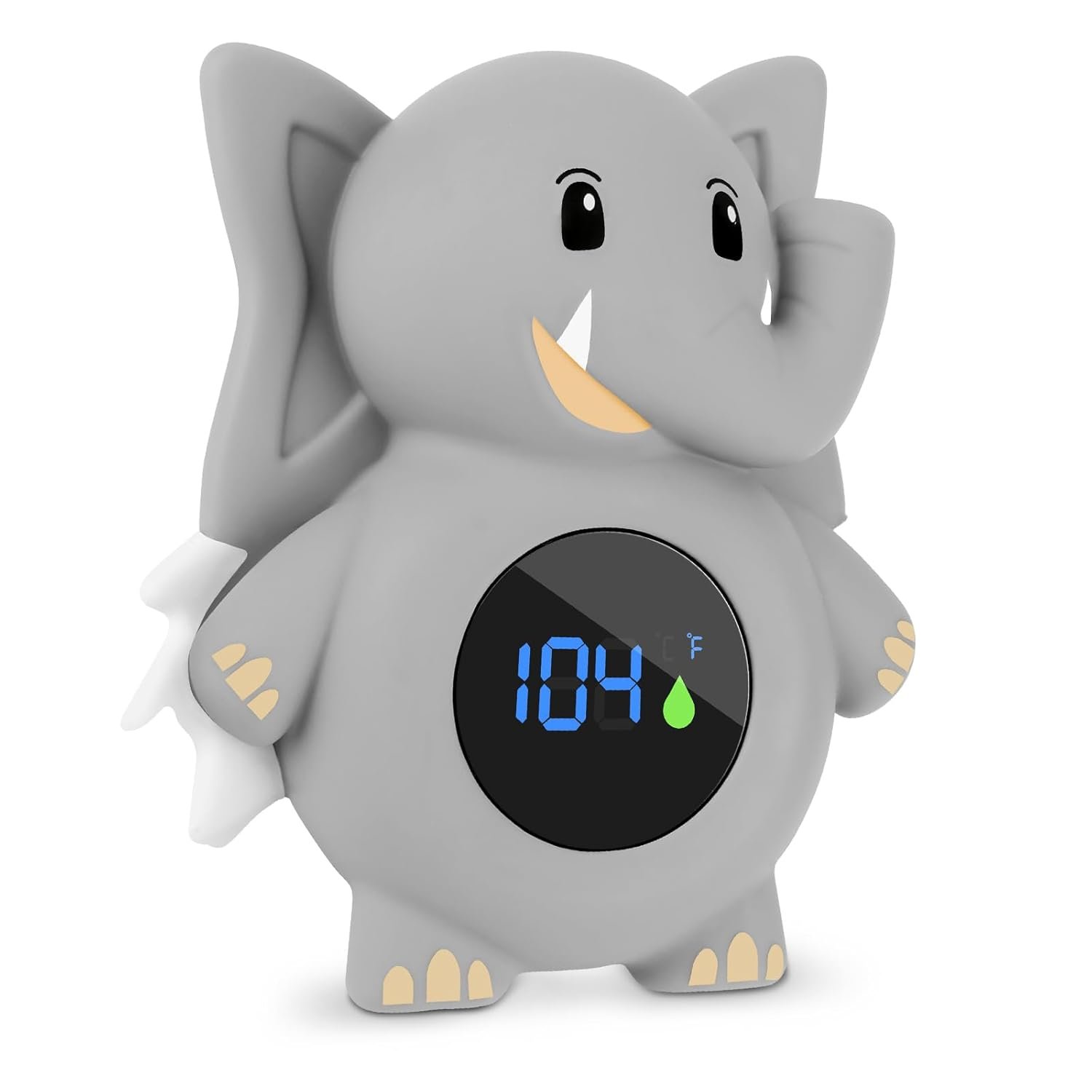 Baby Bath Thermometer, with LED Display and Temperature Warning,Kids’ Bathroom Safety Products, Newborn Bath Safety Toy Thermometer (Elephant)