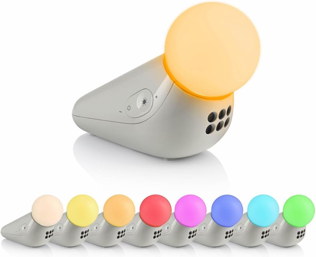 Motorola Nursery S1 Portable Baby Sound Machine & Night Light | White Noise, Lullabies, 10 Soothing Sounds | 50-Hour Battery | Travel Sound Machine for Newborns & Toddlers | Baby Registry Gift