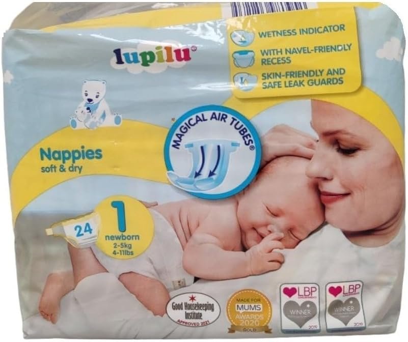 2X Lupilu Size 1 Newborn Diapers 24 Pack
