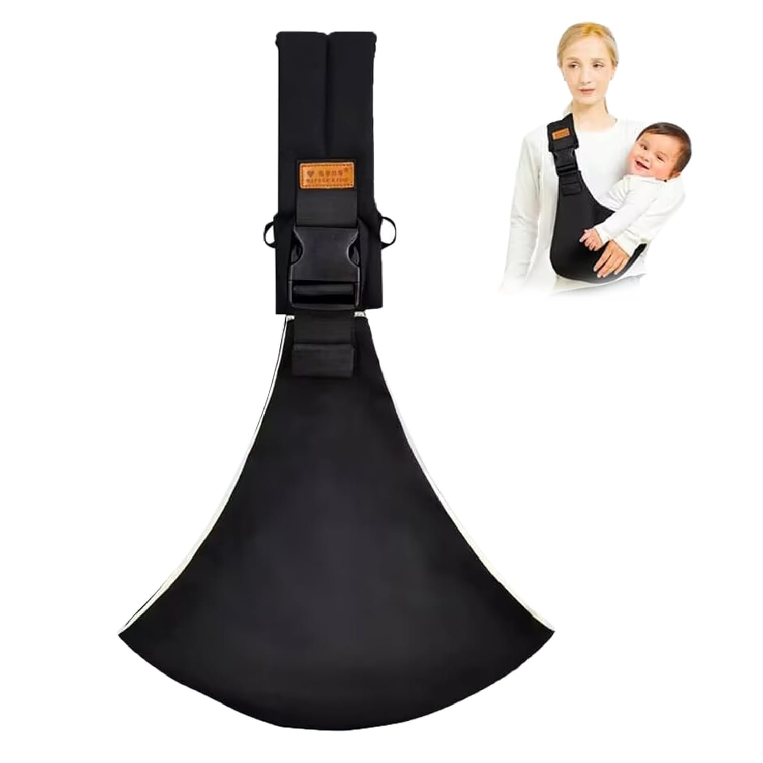 yemyig Baby Sling Carrier,Toddler Carrier, 2026 New Baby Carrier Newborn to Toddler,Portable Lightweight Non-Slip Hip Seat Carrier 10-30lbs(Black)