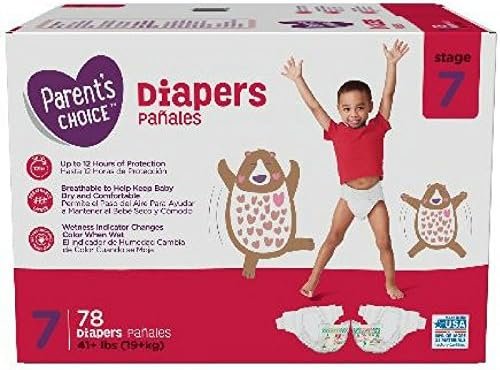 Parent’s Choice Diapers (Size 7, Count 78, Pack of 1)