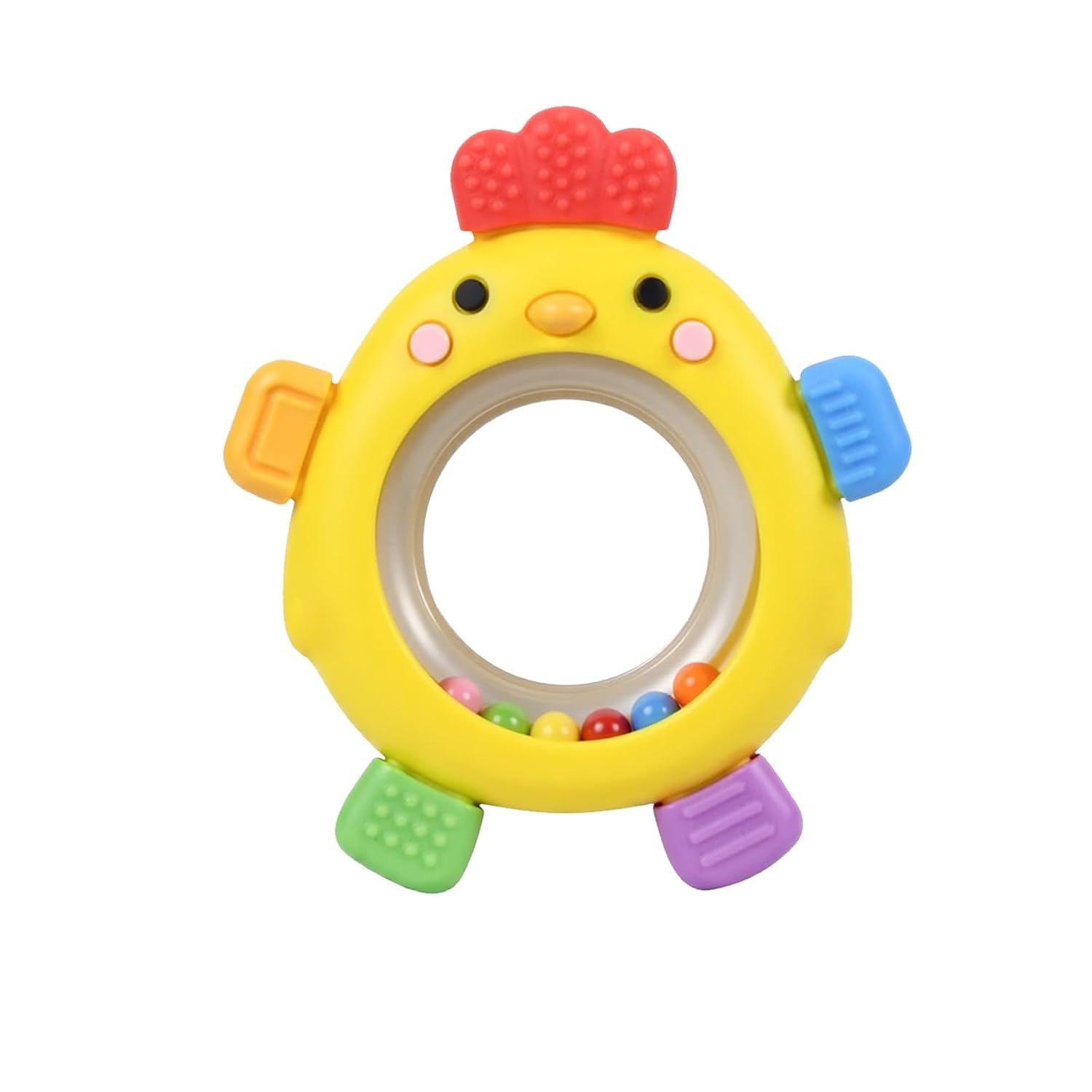 Baby Teether for 0-6 Months, Soft Silicone Teething Toy, Freezer Safe Cooling Relief, Easy Grip Design, BPA Free Baby Teething Toys 0-6 6-12 Months