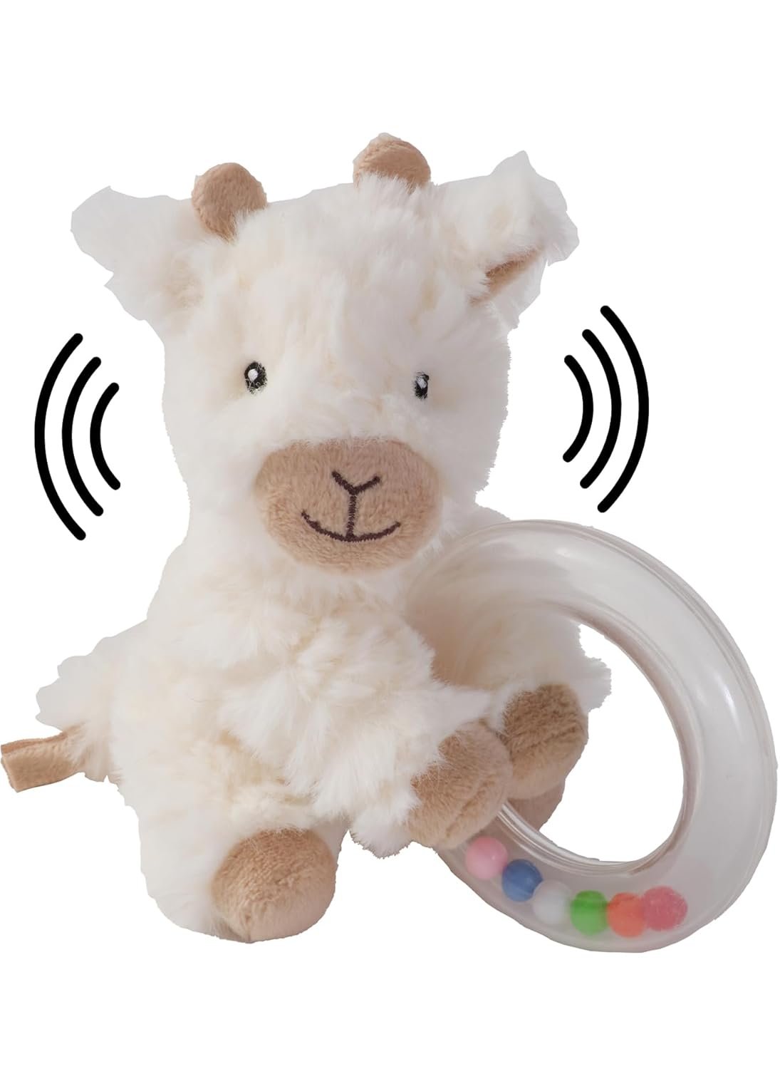 Bearington Lil’ Lofty 5.5 Inch Giraffe Baby Rattle – Soft Rattles for Babies 0-6 Months – Baby Rattles & Plush Rings Baby Giraffe Rattle
