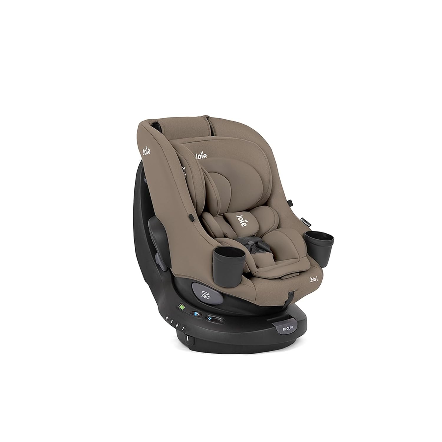 Joie Baby, Chili Spin SI 360 Rotating 2-in-1 Convertible Car Seat, Rear and Forward-Facing, No-Rethread Harness, Side Impact Protection (Mocha)