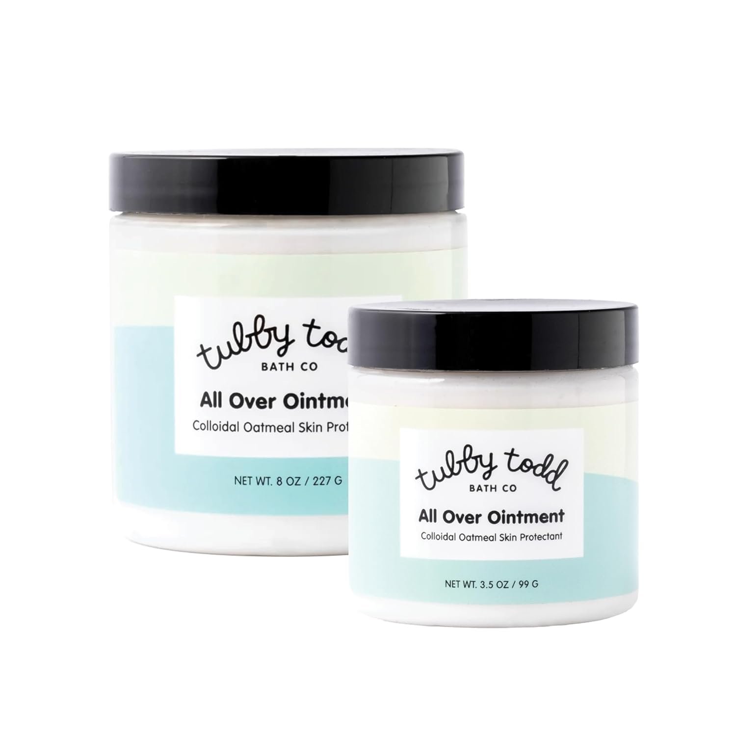 TUBBY TODD All Over Ointment – Baby Eczema Cream, Everyday Multi-Purpose Sensitive, Dry, Irritation Baby Skin Relief Cream, Steroid & Gluten Free, Fragrance Free, 3.5 oz & 8oz, 2 Pack
