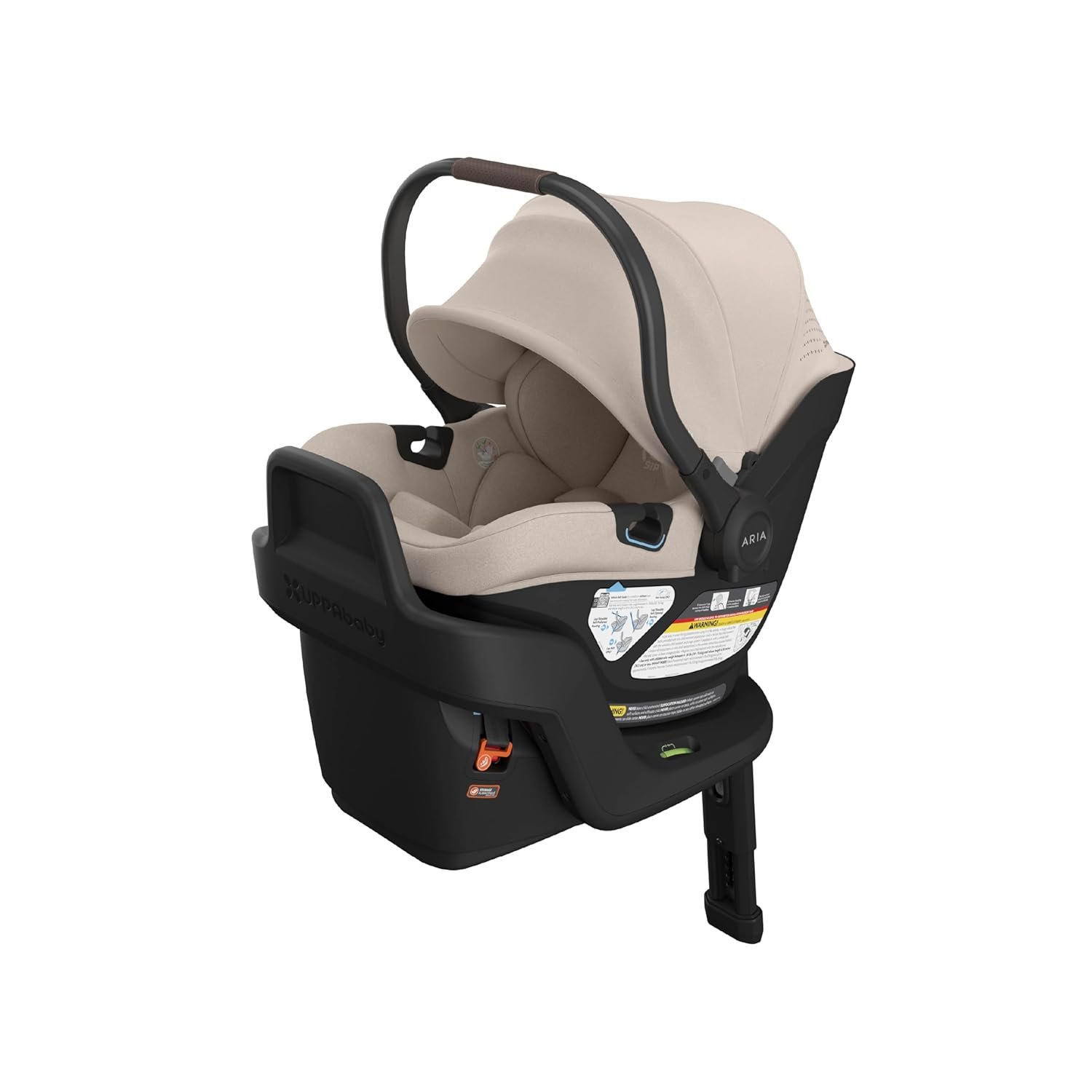 UPPAbaby Aria V2 Lightweight Infant Car Seat – Load Leg + Anti-Rebound Panel – Infant Insert + All-Weather FootCover Included – Direct Stroller Attachment- Ada (Sandstone)