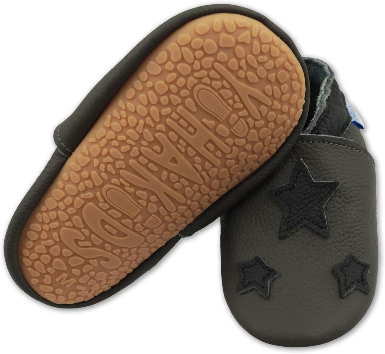 YIHAKIDS Baby Rubber Sole Shoes Boys Girls Infant Crawling Toddler Moccasins Leather Walking Anti-Slip Sole Slippers Newborn Mini Kids Crib Boots 0-24 Months
