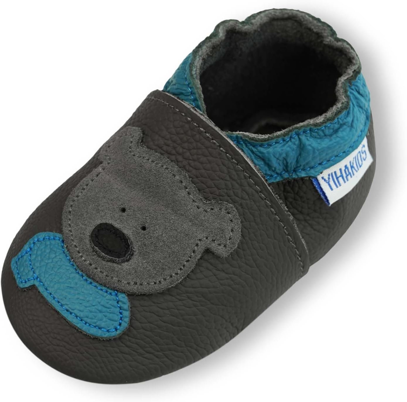 YIHAKIDS Baby First Walking Shoes Genuine Leather Baby Moccasins Soft Sole Slippers Crib Shoes Anti-Slip Booties for Boys Girls Infant Toddler