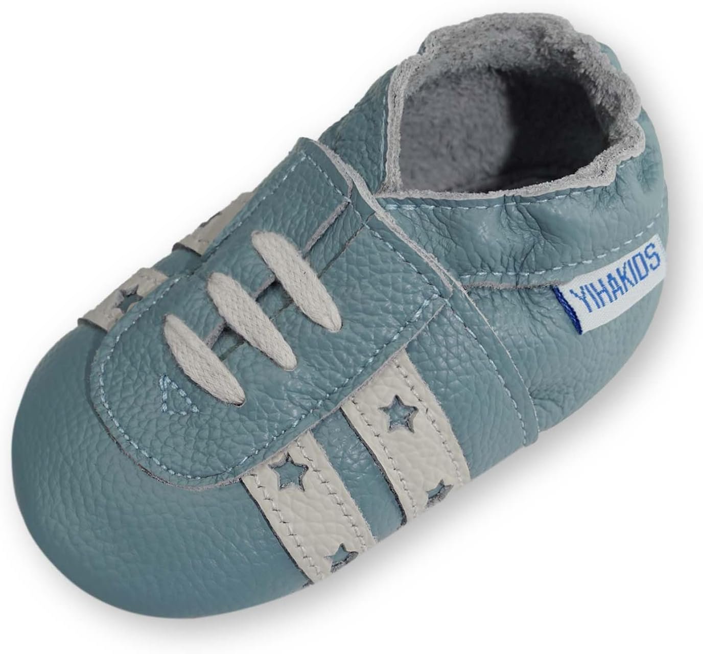 YIHAKIDS Soft Leather Baby Shoes Boys Girls Moccasins First Walking Crib Shoes Soft Sole Walking Shoes Sneakers for Infant Toddlers 0-24 Months