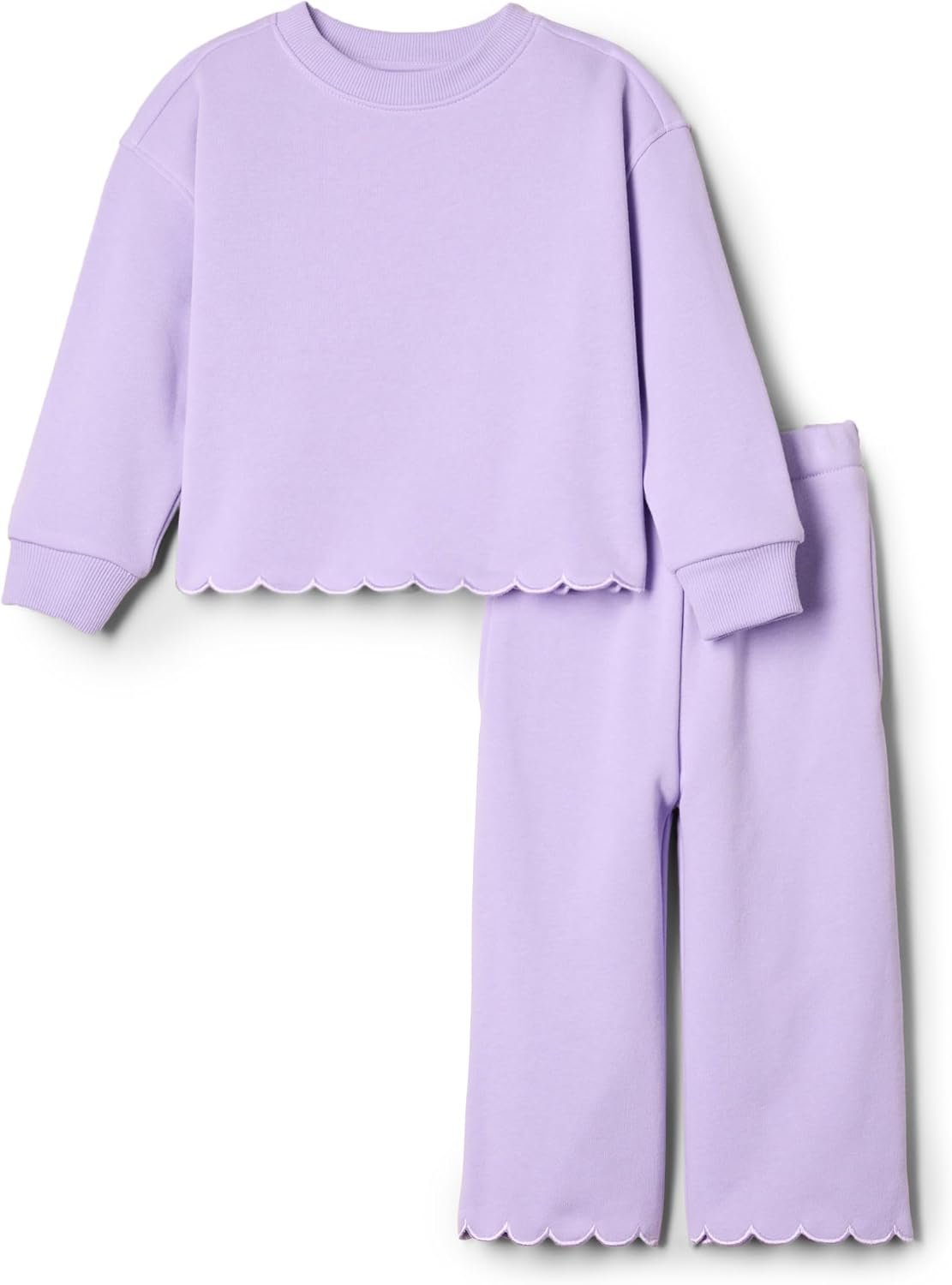 Amazon Essentials x Sofia Grainge Toddlers and Baby Girls’ French Terry Sweatshirt Pant and Top Set