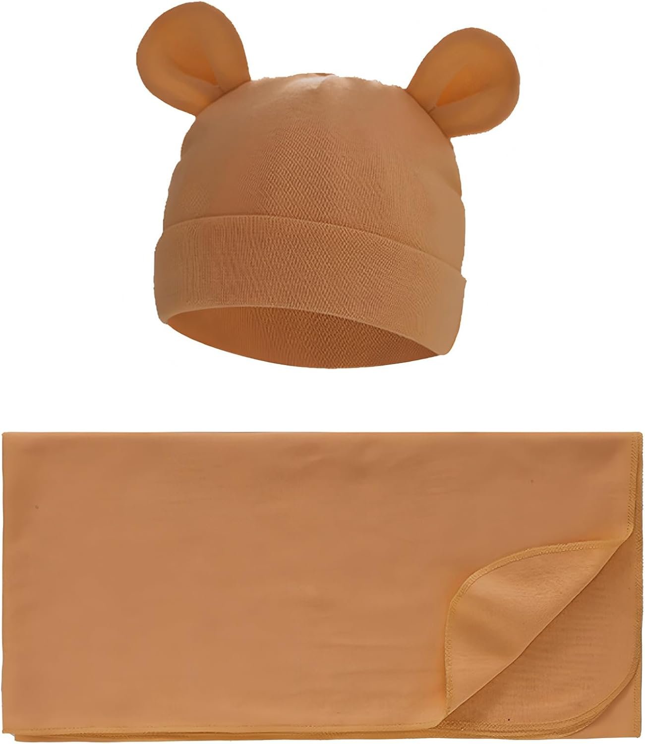 Unisex Baby Swaddle Blanket with Hat Set Newborn Swaddle Receiving Blankets Sleep Sack for 0-3 Months Boys Girls