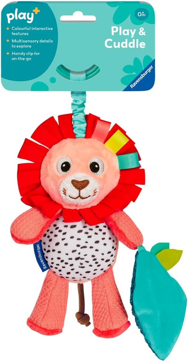 Ravensburger Play+ Shake & Rattle – Lion | Bright Colors & Rattle Sounds | Engages Auditory & Visual Skills | On-The-Go Play