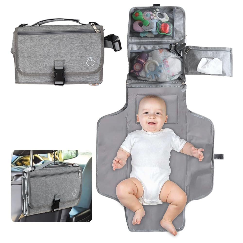 Baby Portable Diaper Changing Pad – Baby Changing Pad & Diaper Changer Travel Bag