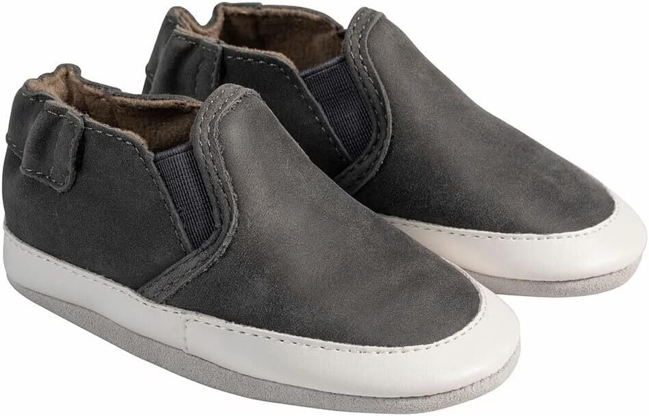Robeez Baby Boys and Unisex Soft Soles Slip-Resistant Crib Shoes Slippers Moccasins for Infant and Toddler, 0-24 Months