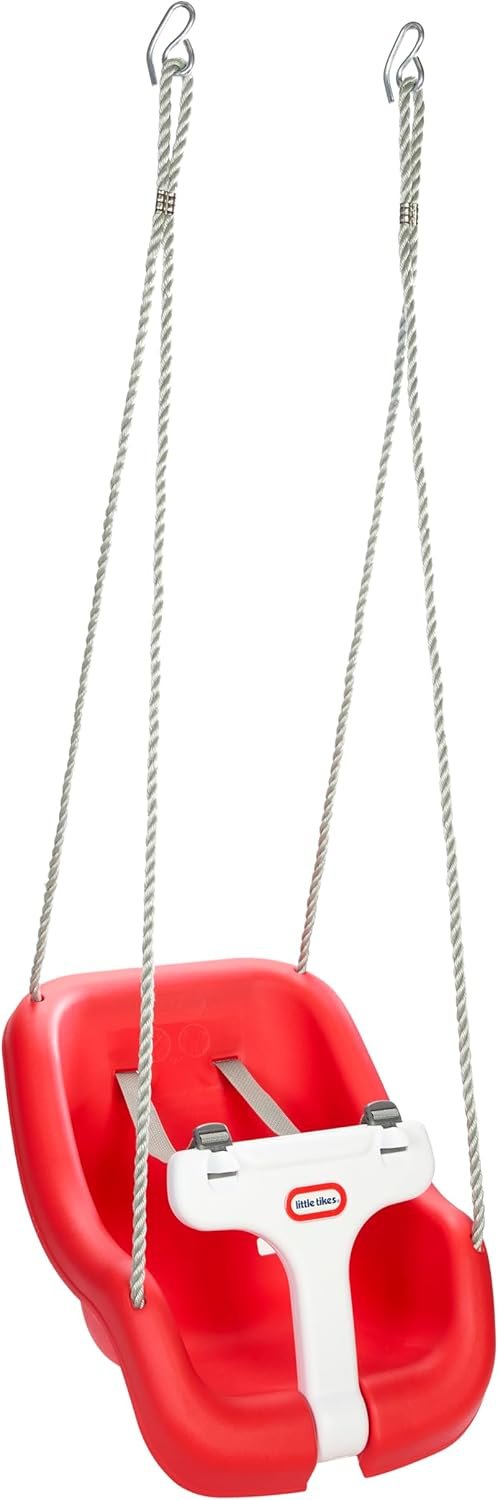 2-in-1 Snug ‘n Secure Swing – Red with White Bar, Ages 9 Months to 4 Years