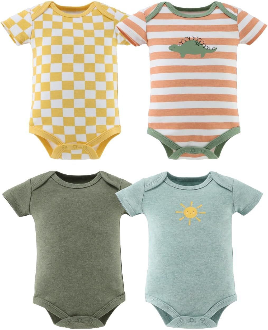 The Peanutshell Baby Boy Bodysuits – Newborn 0-24 Months Baby Boy Clothes, 100% Cotton Infant Outfits – Cozy Neutrals