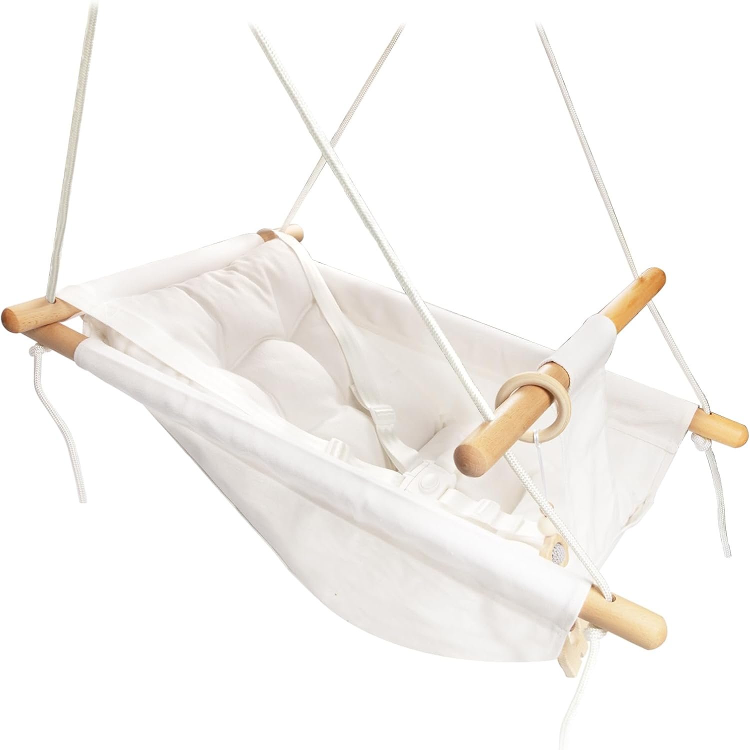 Baby Swing Outdoor Indoor for Infants to Toddlers, Portable Adjustable Baby Porch Swing with 5-Point Safety Belt, Tree Hanging Chair for Door Garden Backyard