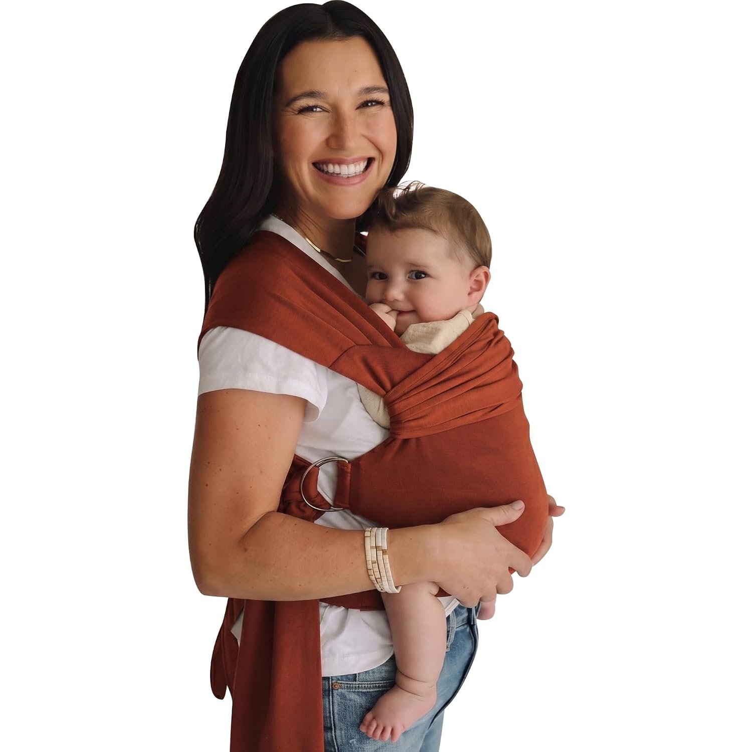 Lalabu The Simple Wrap Baby Wraps Carrier – Stylish Baby Sling Carrier for Newborns & Toddlers 13-28 lbs. Safety Tested, Easy-to-Use, Ergonomic, & Comfortable – Clay
