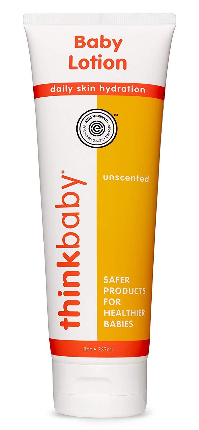 Thinkbaby Baby Lotion For Sensitive Skin | EWG Verified, Soothing Relief, Moisturizing, Nourishing | Fragrance Free, Unscented, For Face & Body – 8oz, 237 ML