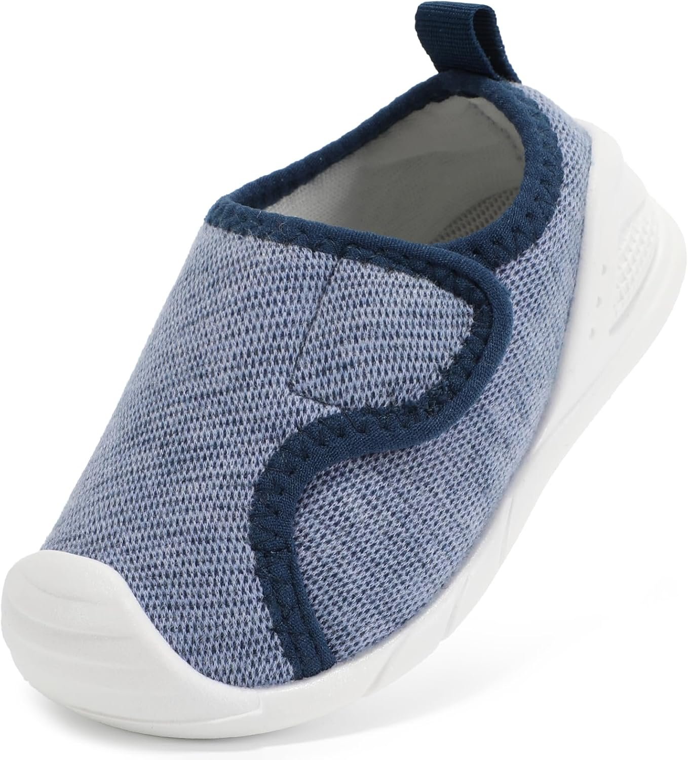 Baby Shoes Wide Toe Box Toddler Boy Girl First Walking Shoe Infant Barefoot Sneakers Non-Slip Babies Walker Newborn Soft Sole Breathable Mesh Lightweight 6 9 12 18 24 Months