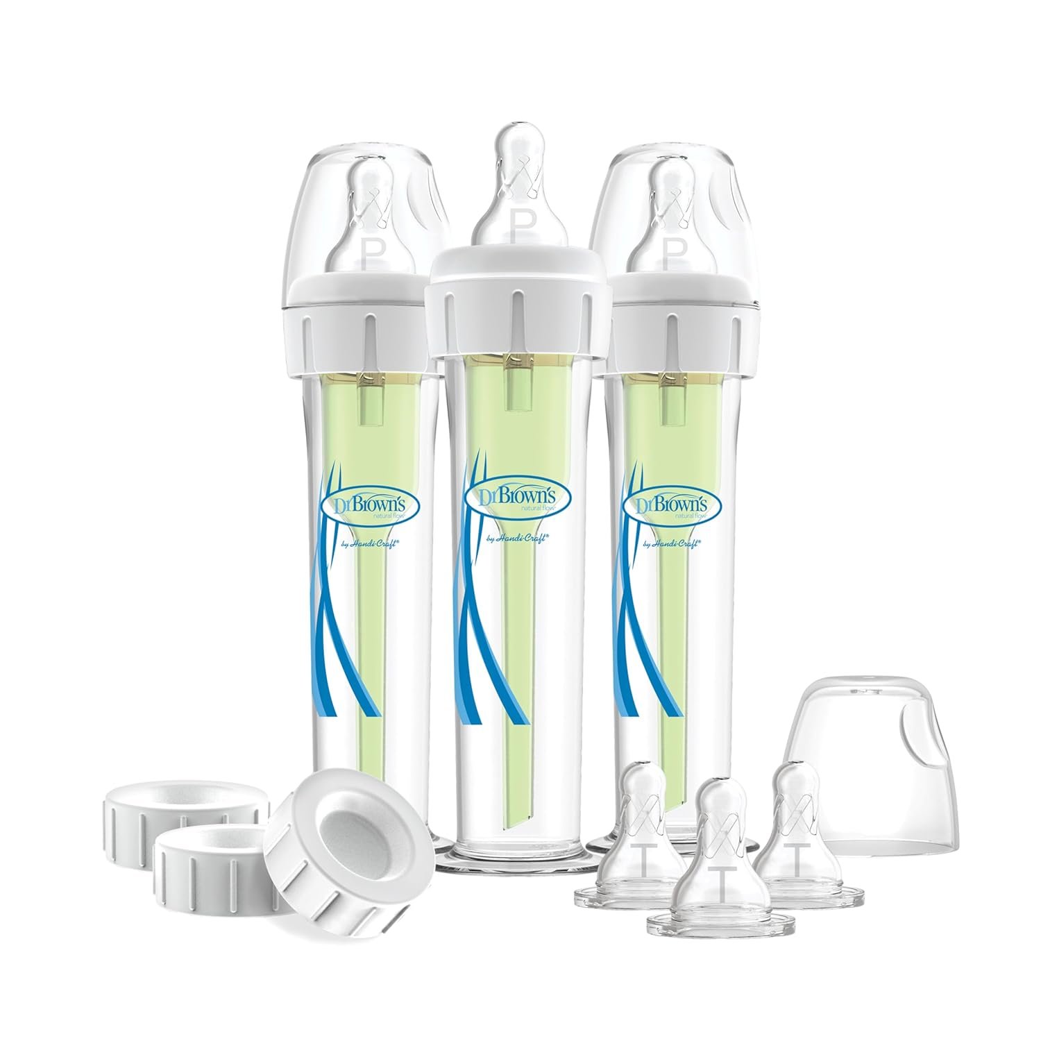 Dr. Brown’s Accufeed 60 Bottle with Preemie Flow and Level T Nipples, 2 oz/60 mL, BPA-Free, 0m+, 3-Count