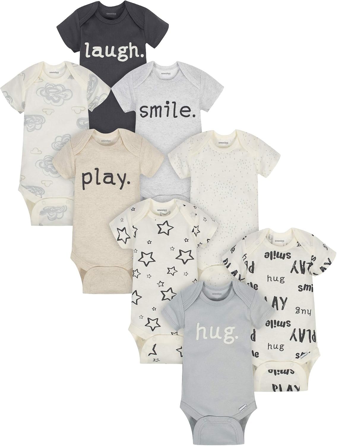 Onesies Brand Baby 8-pack Short Sleeve Mix & Match Bodysuits
