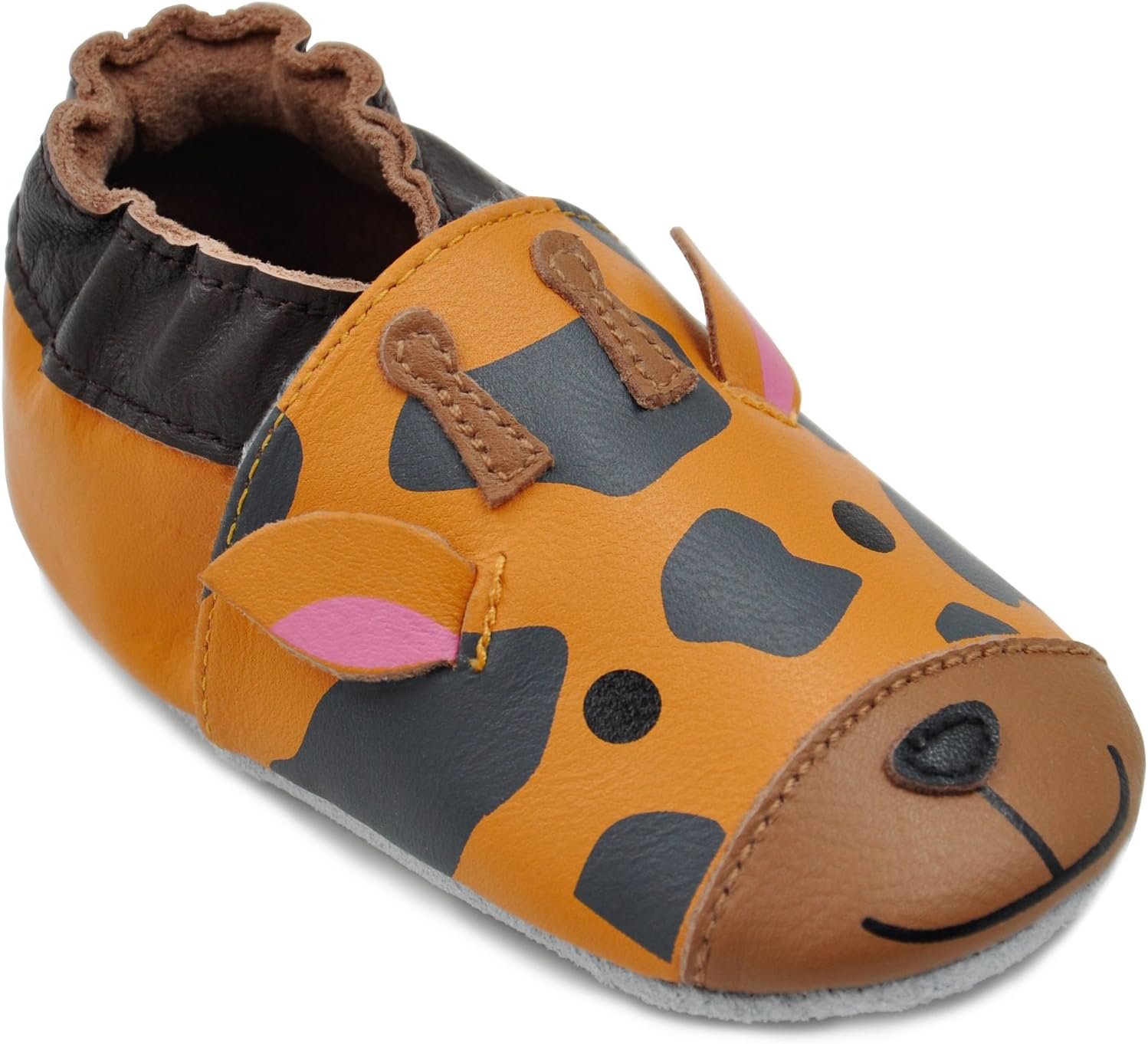 Unisex Soft Sole Leather Shoes Boys & Girls First Walker Toddler Crib Booties Slippers