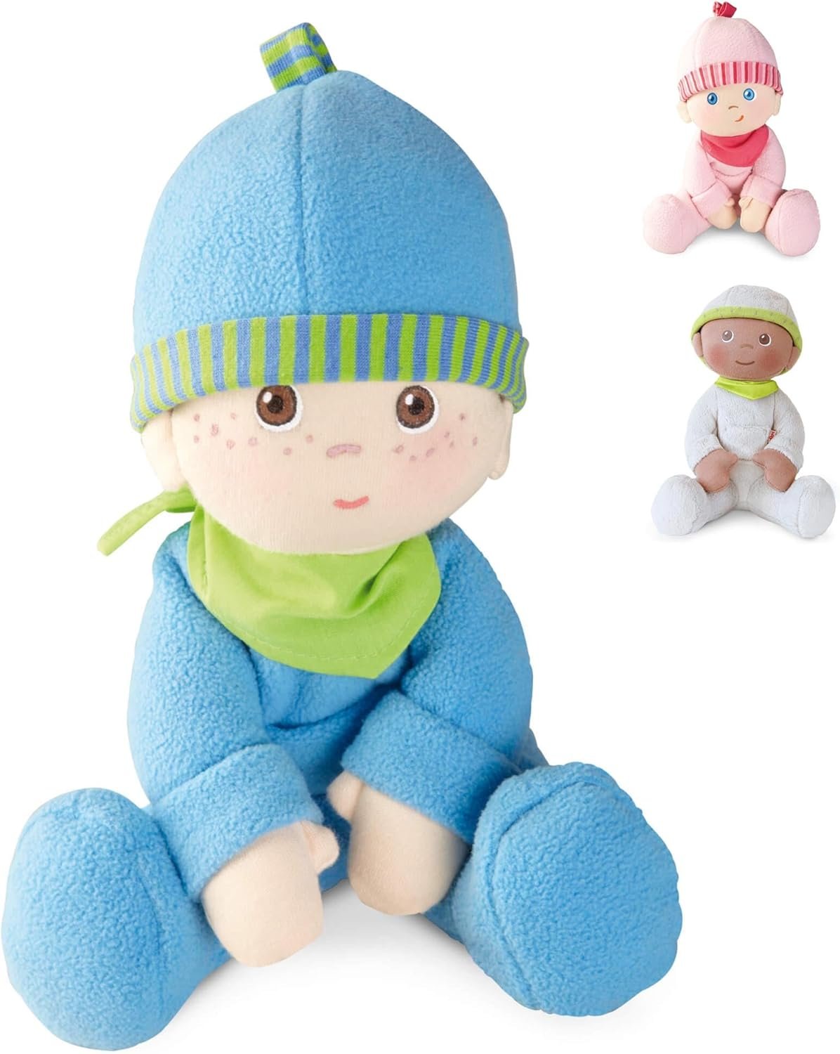 HABA Snug-Up Soft Plush Luis First Baby Doll 8″ – Perfect Newborn and Infant Toy, Small Machine-Washable Baby Essentials, Ideal Boy Doll